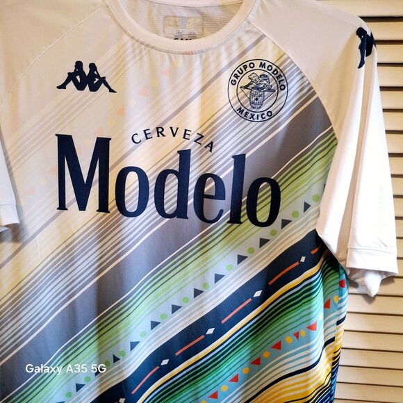 Cerveza Modelo Kappa Football Jersey Mens Size L Multicolor Polyester/Elastane - Picture 3 of 7